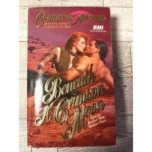 Christine Michels Beneath A Crimson Moon Futuristic Romance Paperback Novel 1997